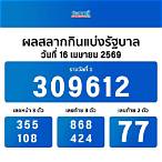 ตรวจผลสลากกินแบ่งวันนี้